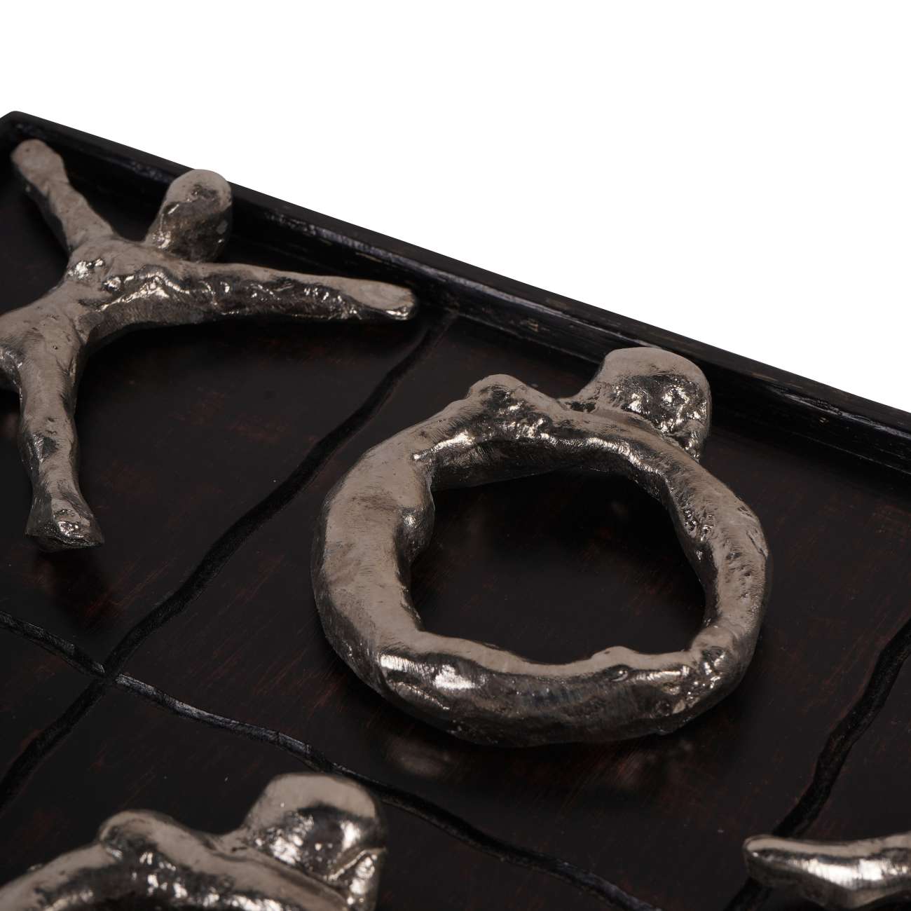 Human Form Black & Chrome Noughts & Crosses Board